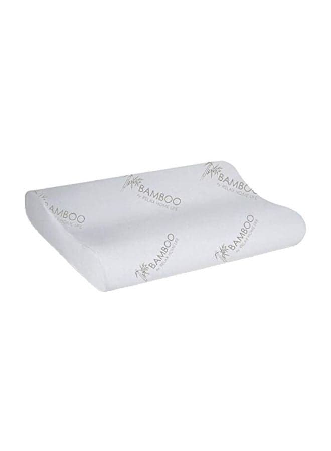 Contour Memory Foam Bamboo Pillow White King