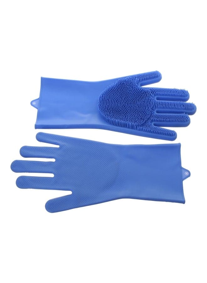 Silicone Kitchen Scrubbing Glove Dark Blue 3inch
