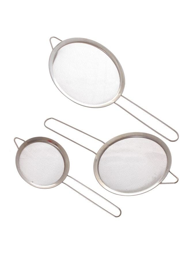 3-Piece Oil Strainer Set Silver