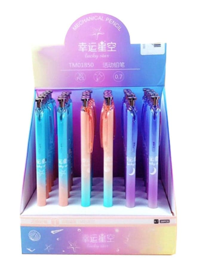 30-Piece Lucky Star Mechanical Pencil Set Multicolour