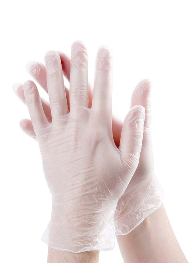100-Piece Vinyl Disposable Powder Free Gloves