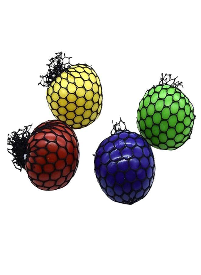 4-Piece Anti-Stress Squishy Mesh Ball Set cm