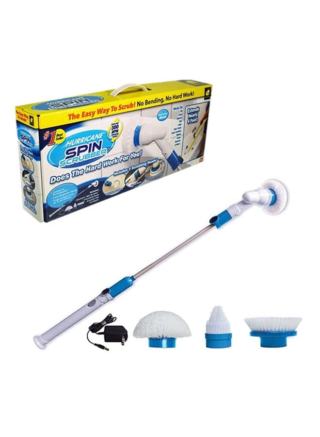 5-Piece Spin Scrubber Blue/White/Silver