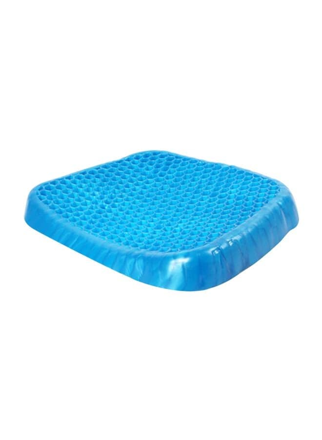 Honeycomb Design Cooling Chair Pad With Cover Blue 38x3.5x30cm