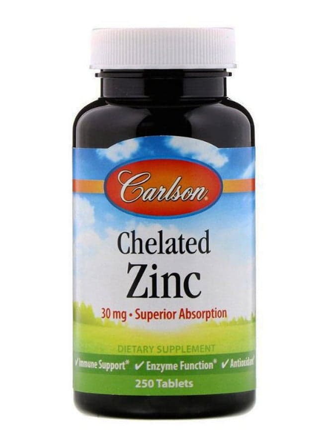 Chelated Zinc Supplement - 250 Tablets