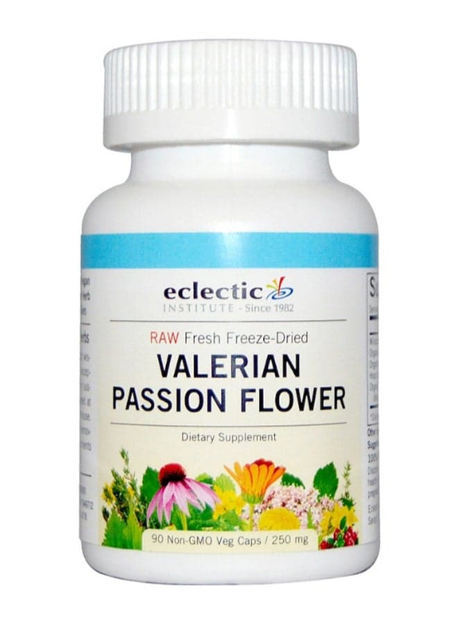 Raw Fresh Freeze-Dried Valerian Passion Flower - 90 Capsules
