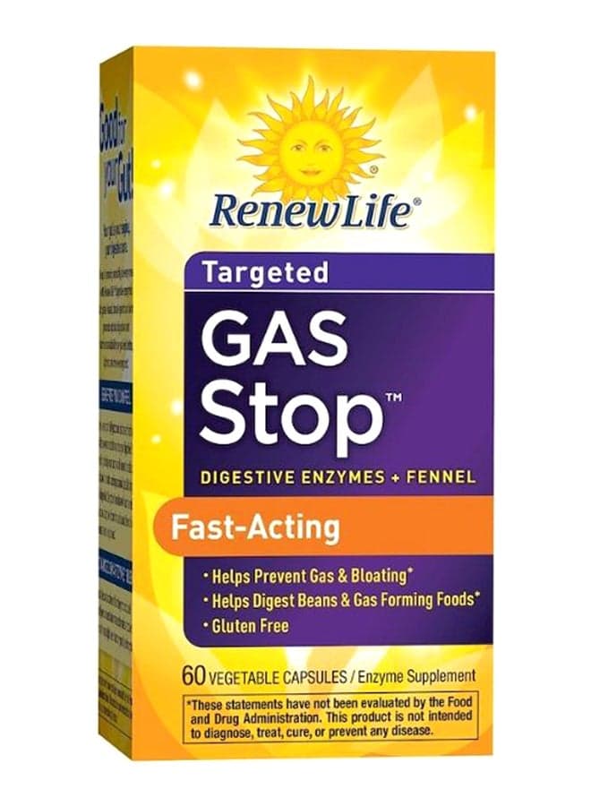 Gas Stop Enzyme Formula Supplement - 60 Capsules