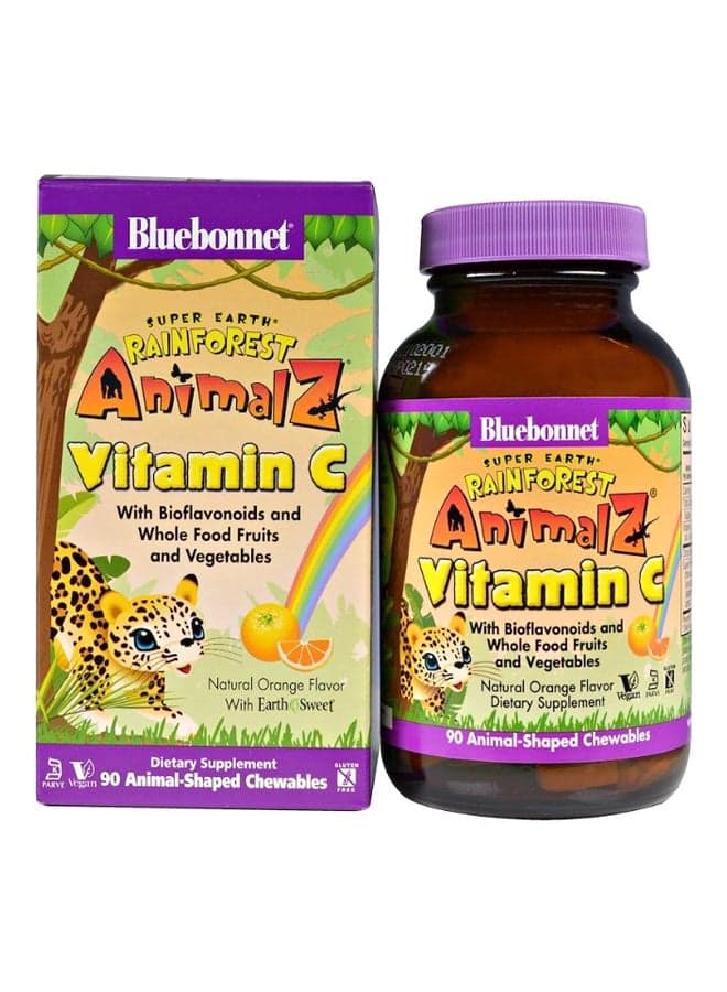 Super Earth Rainforest Animalz Vitamin C - 90 Chewables