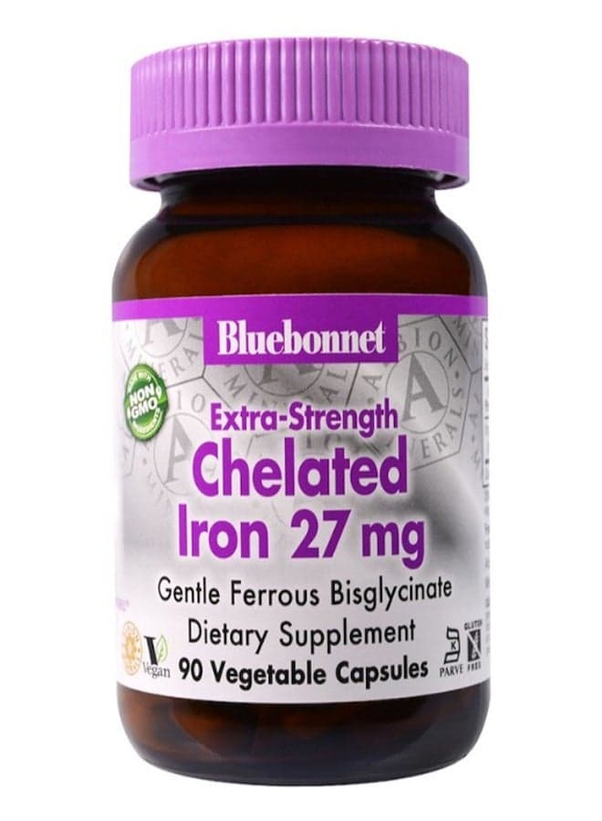 Extra Strength Chelated Iron - 90 Veggie Capsules