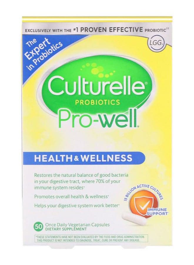 Probiotics Pro-Well Health And Wellness - 50 Vegetarian Capsules
