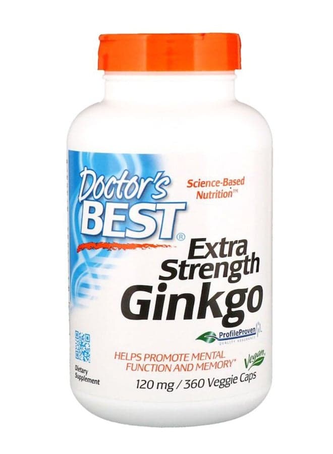 Extra Strength Ginkgo Mental Support - 360 Capsules