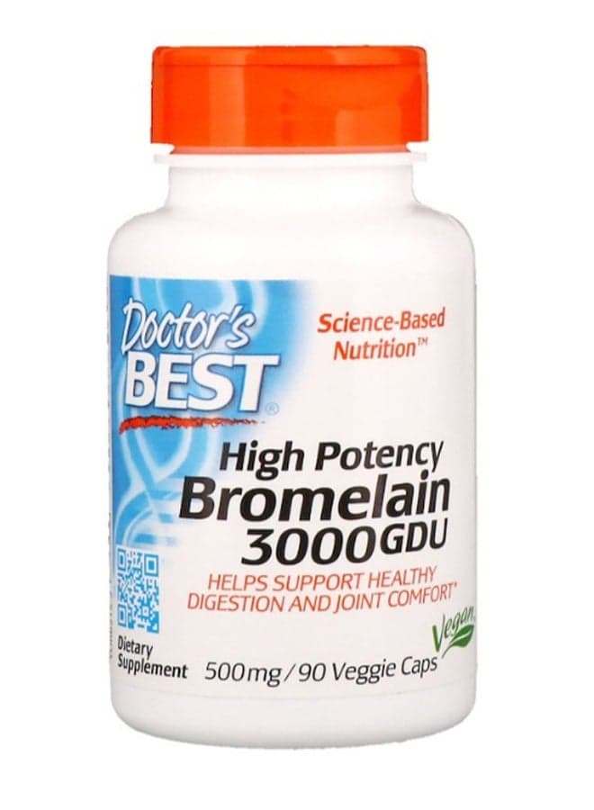 High Potency Bromelain 3000 GDU Dietary Supplement - 90 Capsules