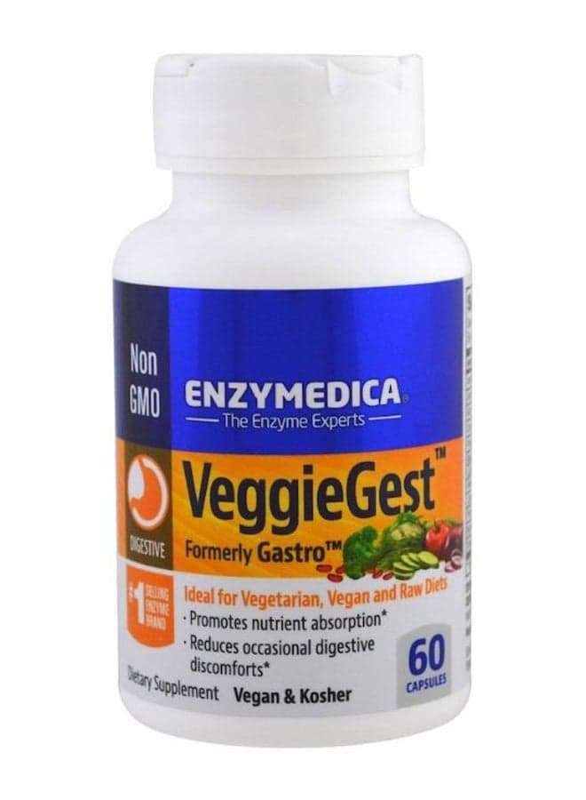 VeggieGest Formerly Gastro Dietary Supplement - 60 Capsules