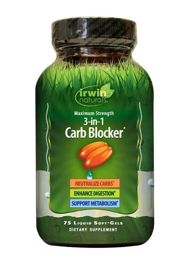 3-In-1 Carb Blocker Maximum Strength - 75 Liquid Softgels