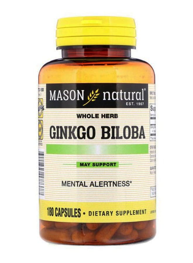 Ginkgo Biloba Mental Alertness Support- 180 Capsules