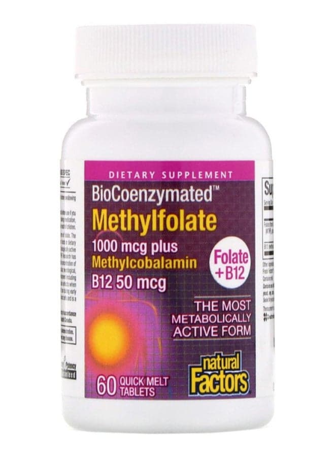 BioCoenzymated Folate B12 Methylfolate - 60 Tablets