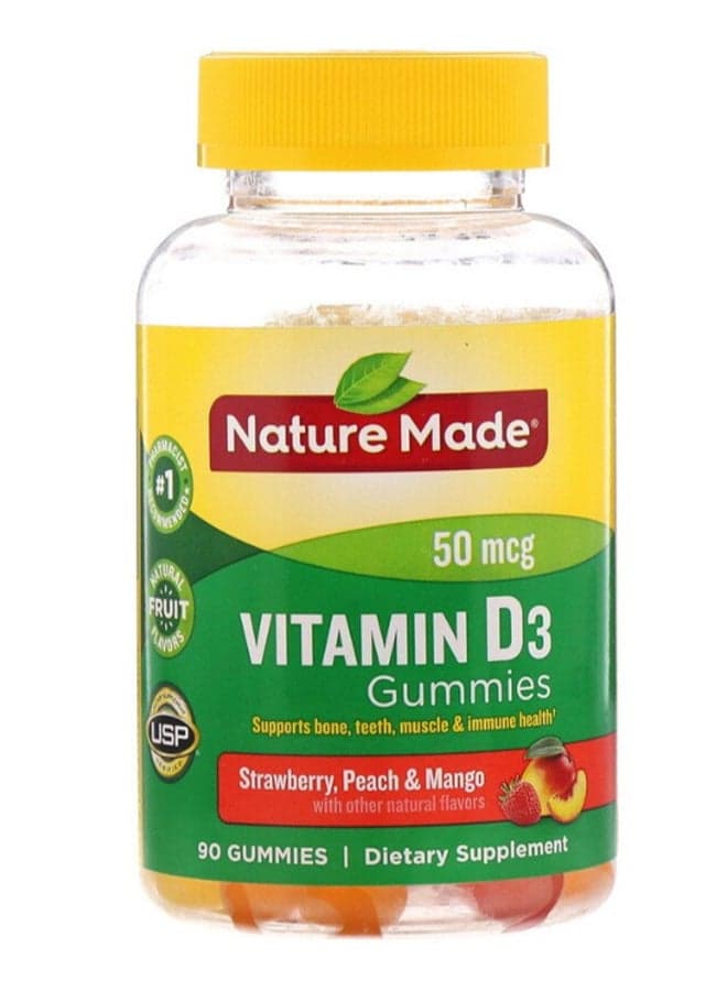 Vitamin D3 Strawberry Peach And Mango - 90 Gummies