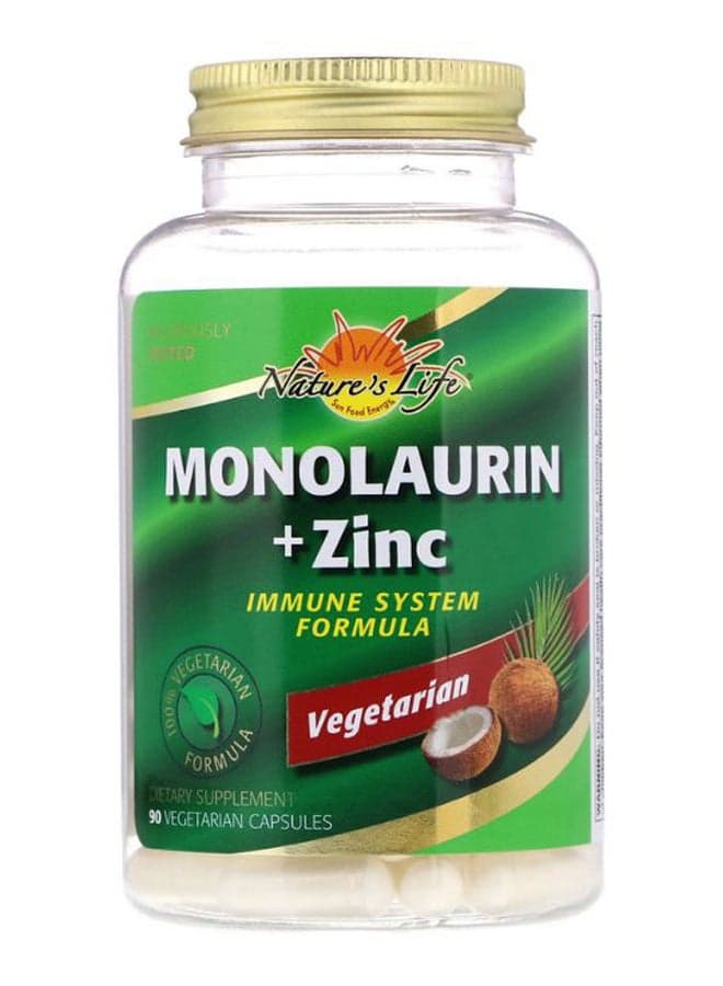 Monolaurin Plus Zinc Immune System Formula - 90 Capsules