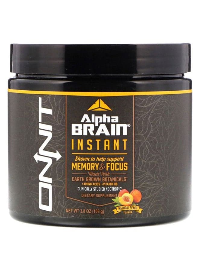 Alpha Brain Instant Memory And Focus Natural Peach Flavor