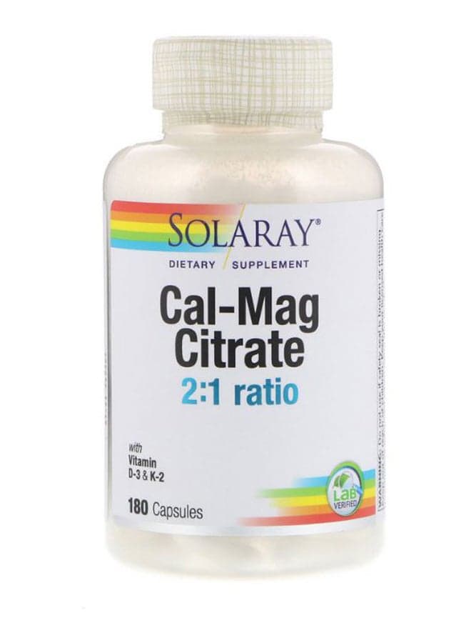 Cal-Mag Citrate 2:1 Ratio Vitamins - 180 Capsules