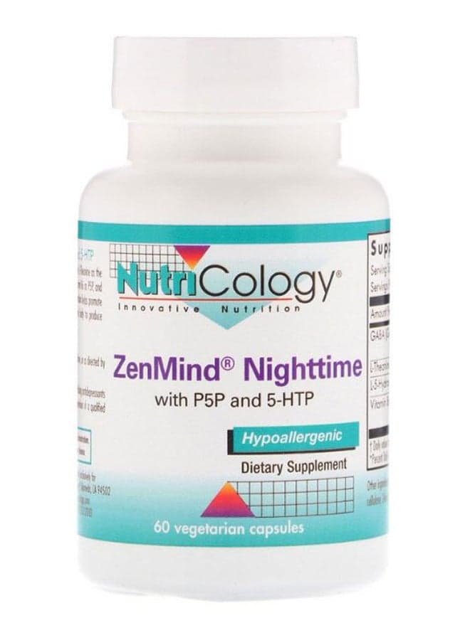 Zen Mind Nighttime With P5P And 5-HTP Dietary Supplement - 60 Capsules