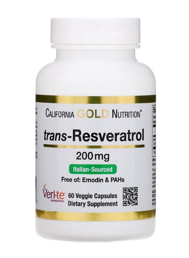 Trans-Resveratrol Supplement - 60 Capsules