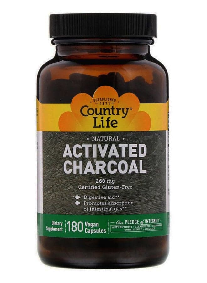 Activated Charcoal - 180 Vegan Capsules