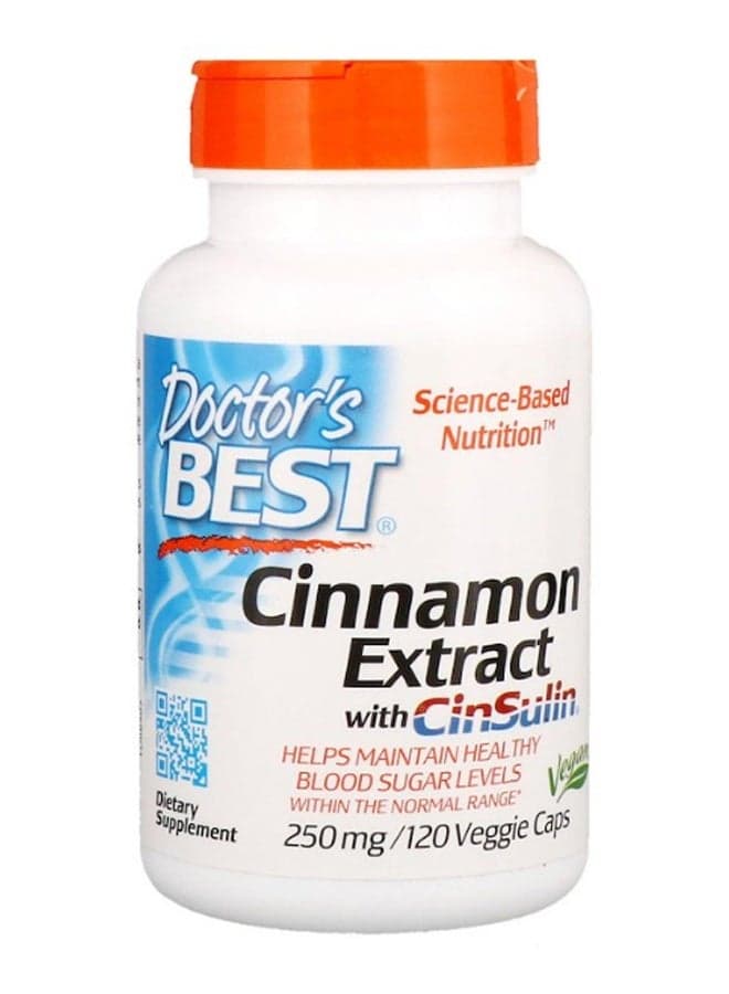 Cinnamon Extract With Cinsulin Supplement - 120 Capsules