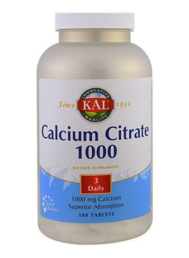 Calcium Citrate Dietary Supplement - 180 Tablets