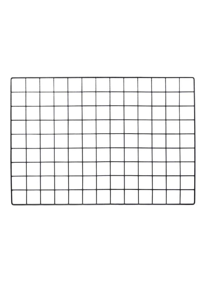 Qiangtie Wall Mounted Grid Photo Rack Black 45x65cm