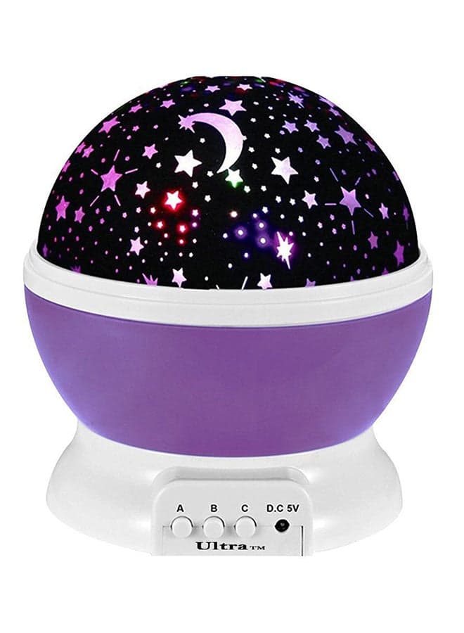 Star Ball Rotation Projection Lamp Purple/Black