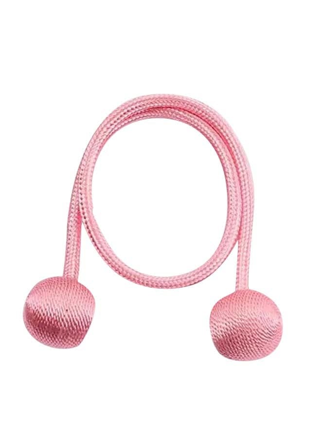 2-Piece Classic Design Magnetic Curtain Holder Pink 45centimeter