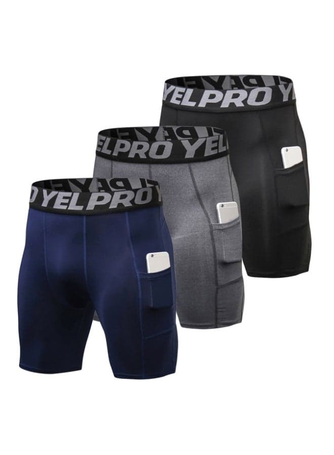 3-Piece Compression Underwear Shorts L L