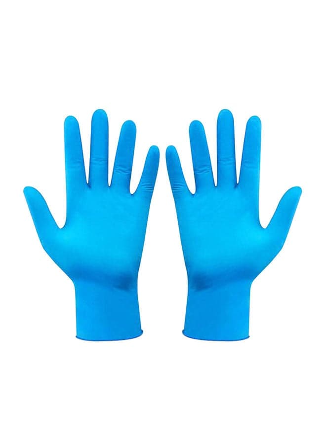 Portable Waterproof Anti-Slip Single Use Nitrile Glove Blue