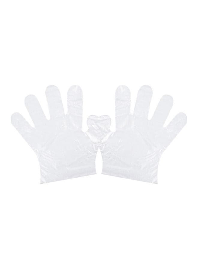100-Piece Disposable Gloves Clear 8.3x4.3inch