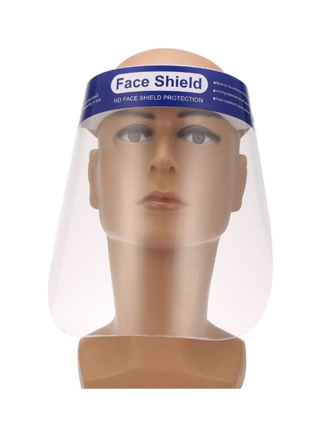 10-Piece Dust-Proof Protective Welding Safety Face Shield Blue/Clear 35 x 6 x 25centimeter