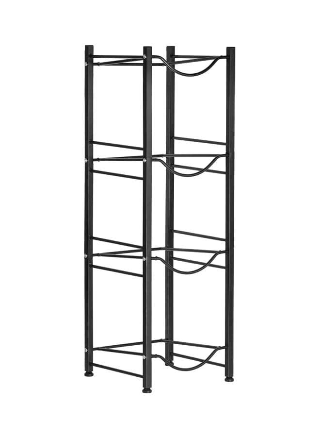 4-Tier Water Jug Holder Rack Black 13.39x40.94x13.07inch