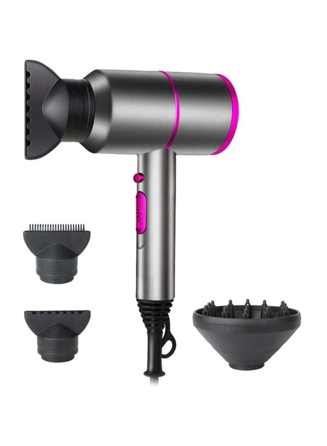 Professional Hair Dryer Grey/Purple/Black 30x6x15cm