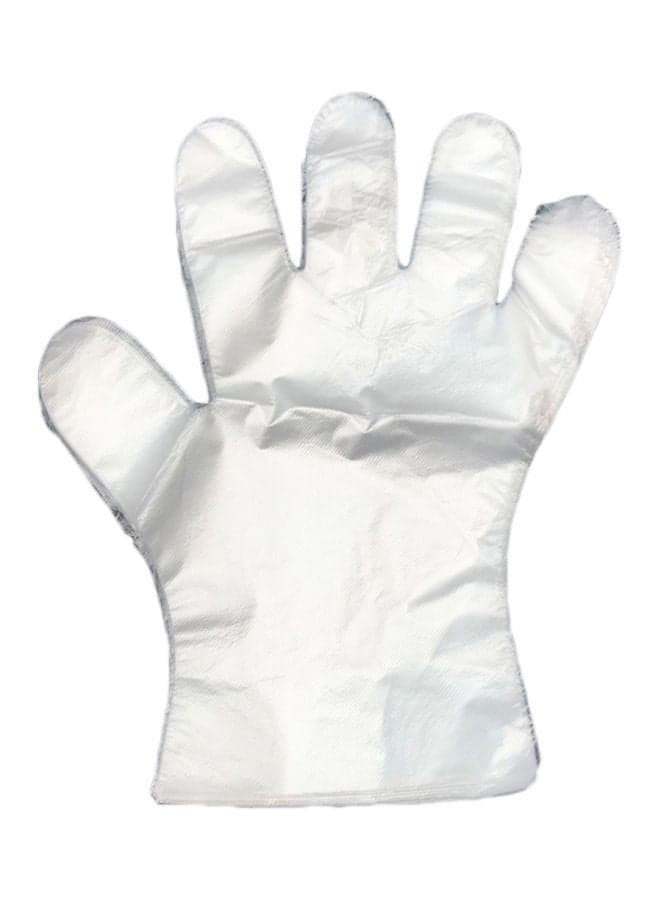 Pack Of 50 Disposable Plastic Gloves Clear 26x2x16cm