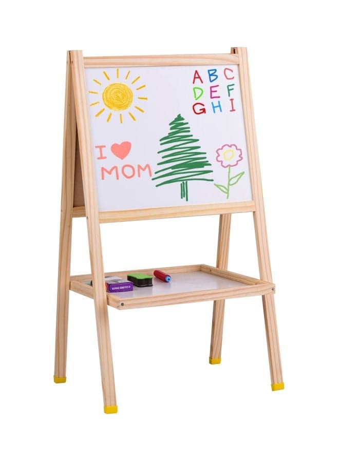 Wooden Double-Sided Chalkboard Beige
