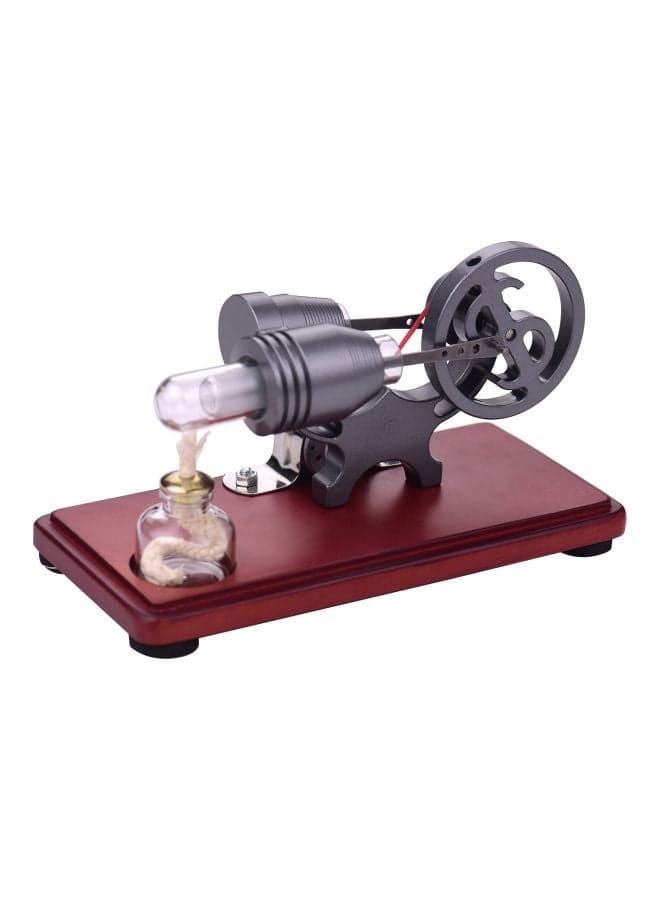 Educational Electricity Generator With Colorful LED Light Red/Silver