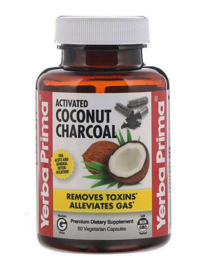 Activated Coconut Charcoal - 60 Vegetarian Capsules