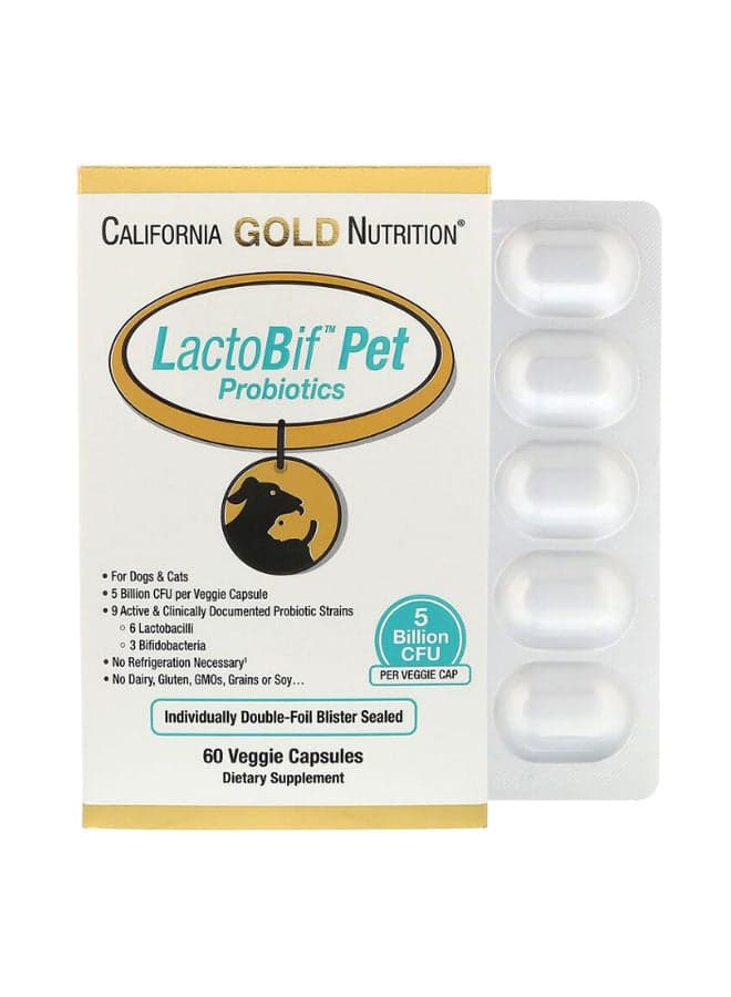 LactoBif Pet Probiotics - 60 Capsules
