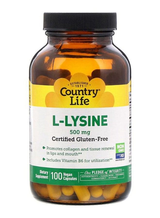 L-Lysine Dietary Supplement - 100 Capsules