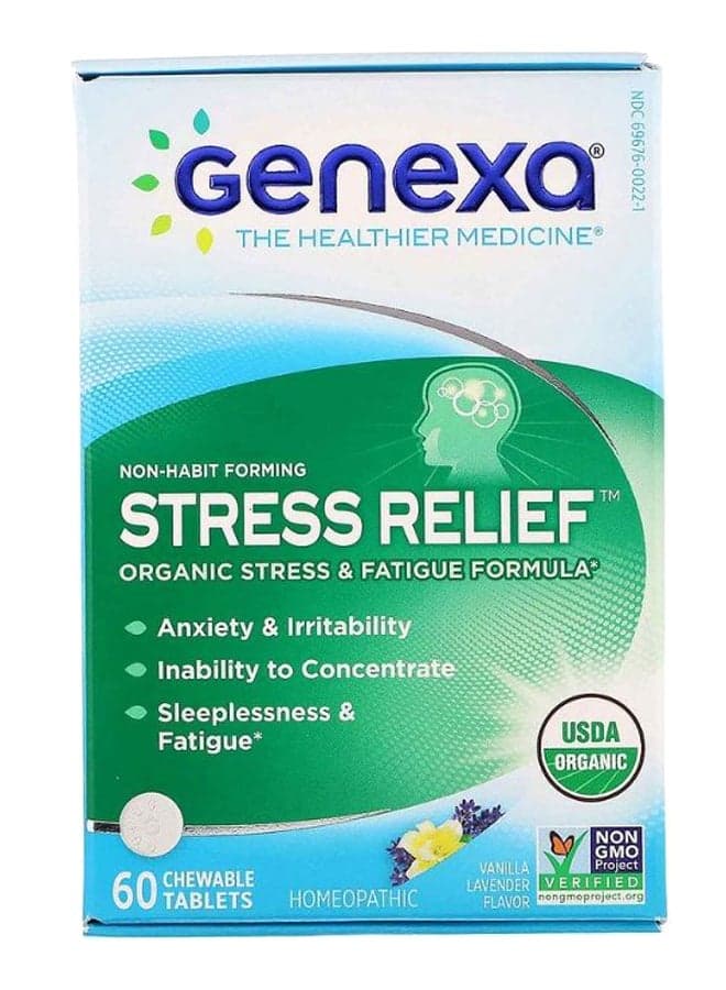 Vanilla Lavender Flavour Stress Relief - 60 Chewable Tablets