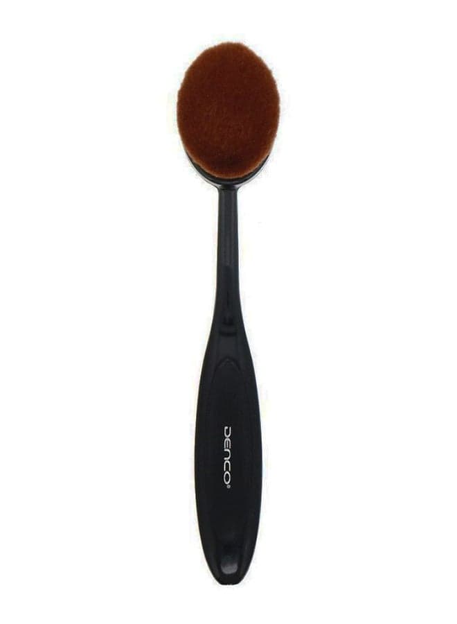 Oval Shaped Makeup Brush Black/Brown