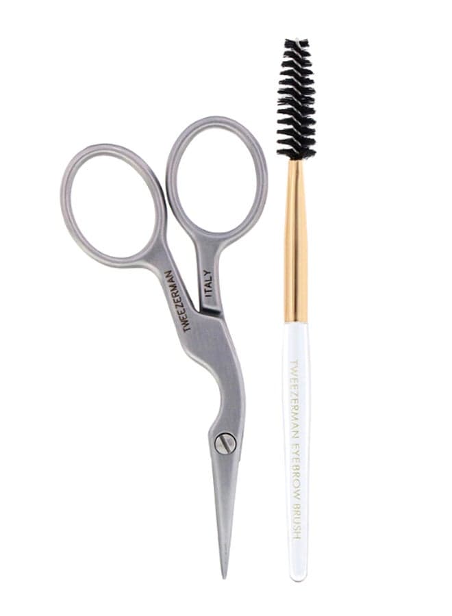 Brow Shaping Scissor With Brush Silver/Gold/Black