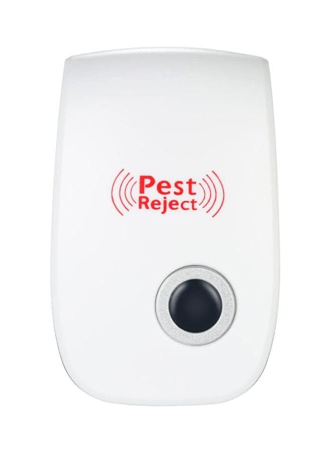 Electronic Ultrasonic Pest Repeller White/Red 17x6x14centimeter