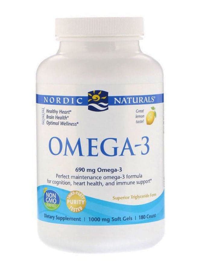 Lemon Flavour Omega-3 Supplement - 180 Softgels