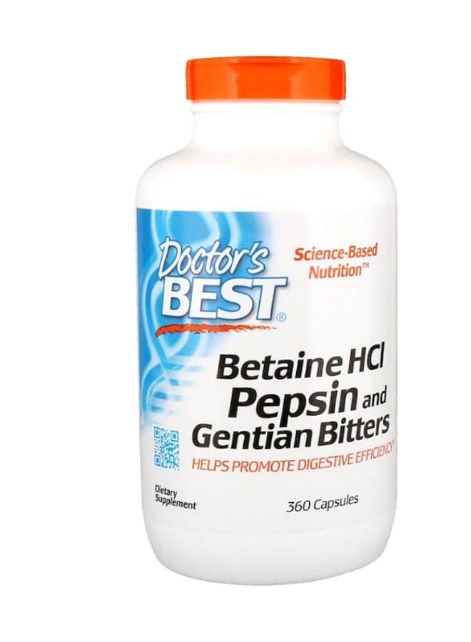 Pepsin And Gentian Bitters Betaine HCL - 360 Capsules